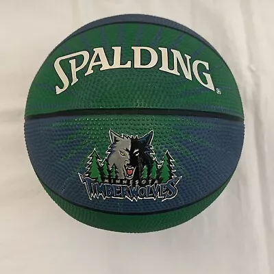 Spalding Minnesota Timberwolves Mini Basketball 7” 90s-00s Logo • $14.99