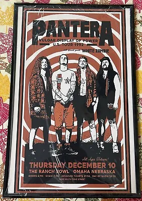 Pantera Framed Concert Poster  Nebraska • $68.50