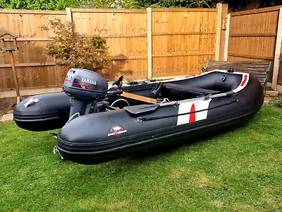 2019 3.6m Inflatable SIB Boat & Yamaha 15hp Outboard Engine RIB Airdeck Dinghy • £1350
