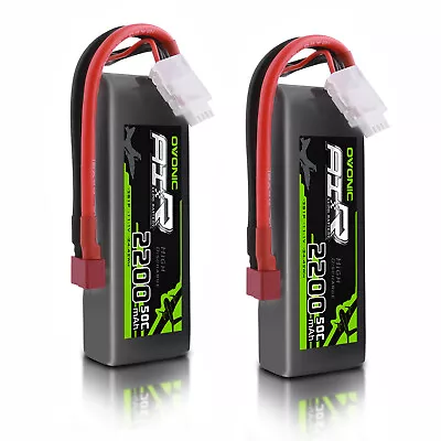 2X Ovonic 11.1V 50C 2200mAh 3S Lipo Battery Deans For RC Heli Airplane JET Boat • $43.34