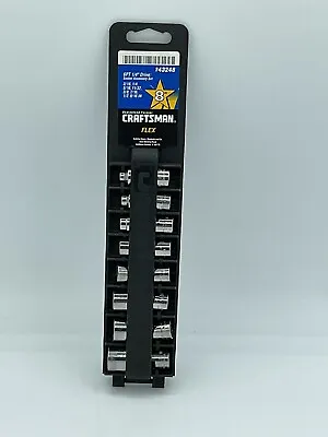 Craftsman 8pc 6pt 1/4  Drive Standard SAE Swivel Flex Sockets # 43248 G - USA • $129.95