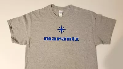 Marantz With Star Royal Blue On Gray Classic Style Tshirt • $15.95