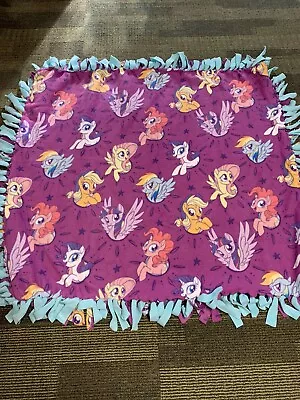 My Little Pony Fleece Tie Blanket 48”x 42” Handmade • $18.99