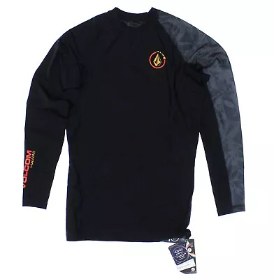 NWT - VOLCOM Youth 'KONA - N03118H1' Black L/S HAWAII EXCLUSIVE RASH GUARD - S • $24.97