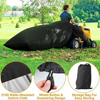 Lawn Tractor Leaf Bag 54 Cubic Feet Mower Catcher Riding Grass Sweeper Bag • $24.98