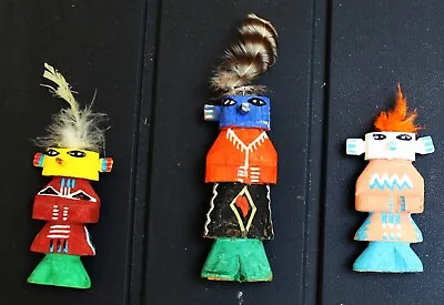 A Lot Of 3 Mid-20th Century Route 66 Kachinas • $19