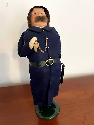 Byers Choice Caroler Policeman Constable Whistle Gift Behind Back Mustache 1994 • $39.99