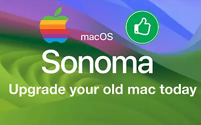 Latest Patched MacOS Sonoma Installer For Unsupported IMac MacBook Air Pro Mini • £19.95