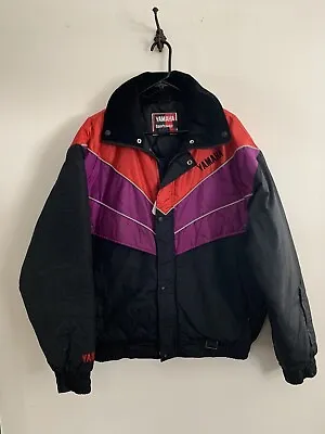 Vintage YAMAHA Racing Snowmobile Winter Jacket Mens Size LT Tall • $40