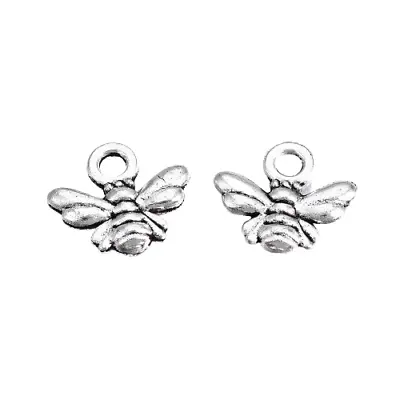 £2.15 • Buy 20 X Tibetan Silver Bee Double Sided Pendants Charms Jewellery Making 