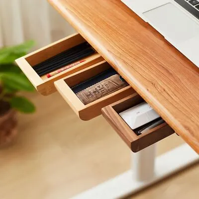 Under Desk Self-adhesive Table Drawer Pencil Organizer Hidden Storage Box • $33.88