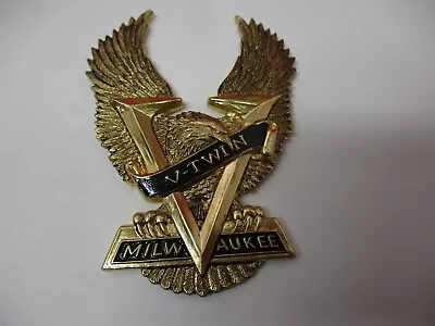 Vintage V-twin Milwaukee Metal Eagle Emblem Stick On Harley Davidson • $20