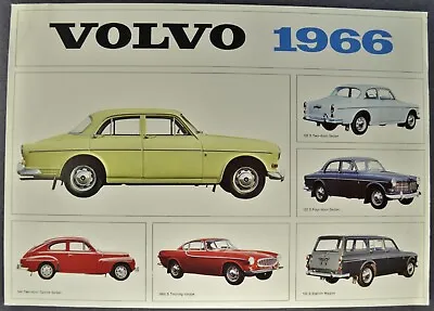 1966 Volvo Brochure Sheet 122S Sedan Wagon 1800S Coupe Excellent Original 66 • $15.95