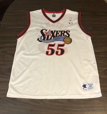 $55.55 • Buy Vintage Dikembe Mutombo Champion Philadelphia Sixers Jersey Adult Large Size 44