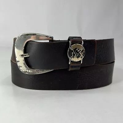 Michael Kors Wide Brown Genuine Leather Belt - Women's Size 34 • $14.40