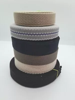 19mm Cotton Canvas Bag Strap Belt Webbing Thick Fabric Handle • £5.99