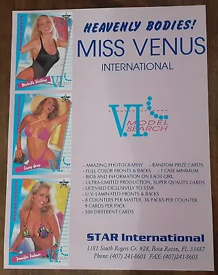 Promo Sell Sheet 1994 MISS VENUS  International Trading Cards STAR International • $19.89