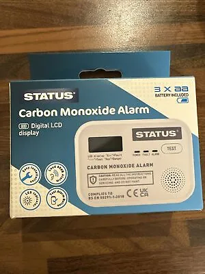 STATUS Compact Digital Carbon Monoxide Alarm - White - 85 Decibels - SDCMA3XAA1P • £13.99