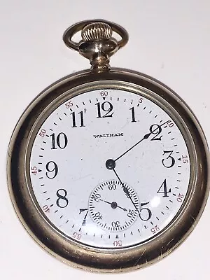 Antique Gold Filled Waltham 17 Jewels Swiss Pocket Watch Working • $149.99