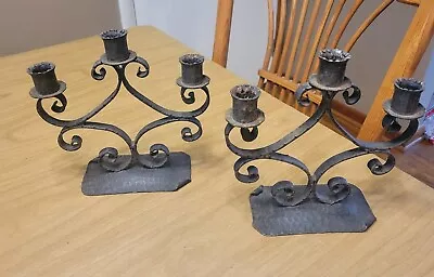 Antique Vintage Victorian Goth 3 Arm Candelabra. Pair Of Two • $25.90