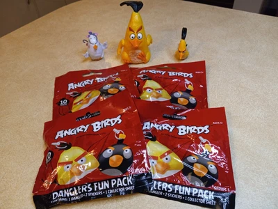 $12.99 • Buy Angry Birds Danglers Fun Pack Lot Of 4 Blind Figures With Stickers And 3 Figures