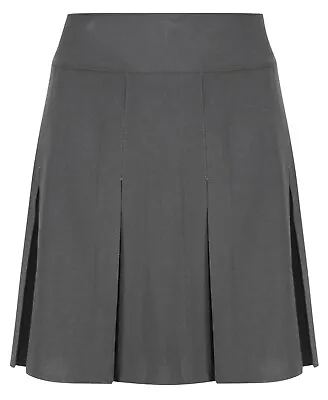 Girls Pleated School Skirt Navy Grey Black Long Short Regular Length 16 18 20 22 • £4.95