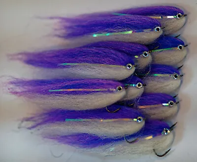 (x3) Saltwater FliesEP Baitfish Streamer  Owner 3/0 Tarpon Fly Snook (TS-PB W) • $6