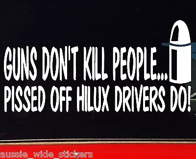 200mm Funny 4x4 Ute Vinyl Decal Bullbar Hunting Stickers For HILUX DRIVERS KILL • $6.90