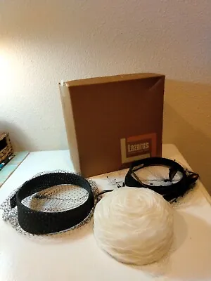 3 Ladies Vintage Hats Lazarus Cardboard Box Union Made! Beautiful! • $12.50