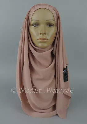 Premium Quality Chiffon Maxi Hijab Scarf Muslim Headcover 180x70 - 180x85 Cm • $8.50