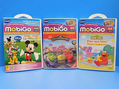 V-tech Mobigo Games Lot Mickey Mouse Elmo Chuggington New • $17.50