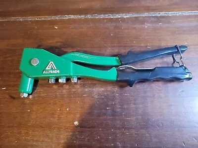 Vintage ALLTRADE Used 10” Hand Rivet Gun Riveter TESTED/WORKS!  Wrench Key Tool • $25.90