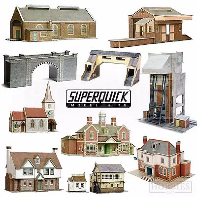 Superquick Model Building Card Kits 1:72 Scale OO HO Gauge Railways Series A B C • £10.88