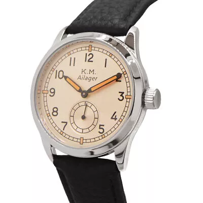 Ailager® German Kriegsmarine Service Watch - Black Strap - Presentation... • $236.43