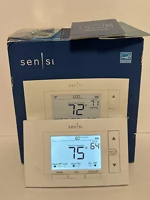 Emerson Sensi ST55 Smart Programmable Thermostat WIFI White NOB- Box Has Wear • $35.50