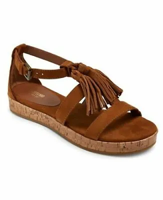 MOSSIMO SUPPLY Women's Size 8  NWT  Brown Larissa Sandals W Fringed Tassels • $13.44