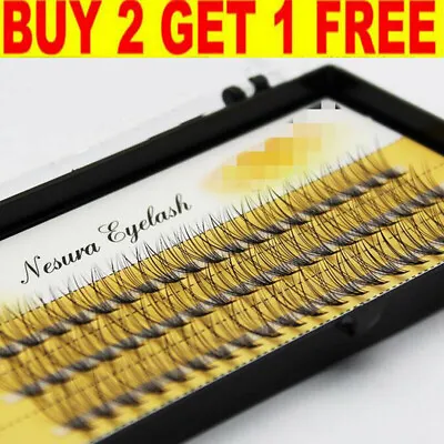 Individual 60 Stand False Eyelashes Flare Cluster Eye Lashes Knotted/Knot Free/ • $2.26