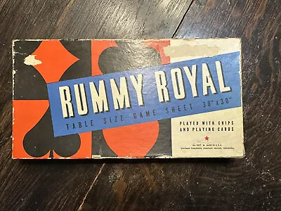 VTG Whitman Rummy Royal - 1937 No. 3027 With Box + Table Size Game Sheet 30 X 30 • $24