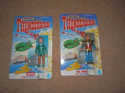 2  Vintage Thunderbirds  Carded Figures Brains And The Hood • £14.99