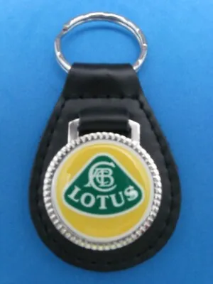 Vintage Lotus -- Genuine Grain Leather Keyring Key Fob Keychain - Collectible • $24.99