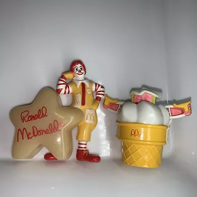 Lot Of 2 McDonald's Happy Meal Toys Transformer Ice Cream Cone & Ronald 1988 • $3