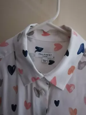 £30 • Buy Equipment Heart Silk Shirt Size S