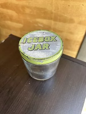 Vintage Ice Box Jar Metal Lid Jar Stamped 78F • $10.78