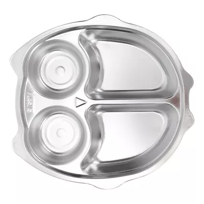  Stainless Steel Dinner Plate Containers For Food Metal Tray • £13.85