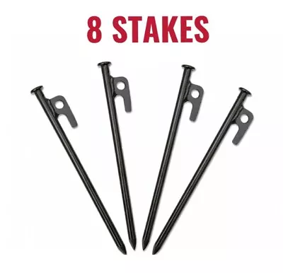 £13.99 • Buy 8 X 1ft LONG HEAVY DUTY GAZEBO TENT PEGS COMMERCIAL GRADE STEEL MARQUEE STAKES 