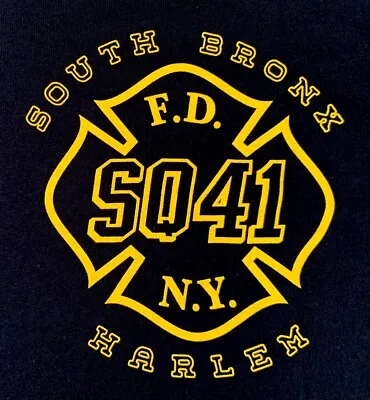 FDNY Fire Department New York NYC SweatShirt Sz M Squad 41 Bronx Manhattan • $34.99