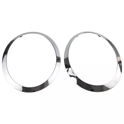 2x Chrome Headlight Ring Bezel Cover Trim For Mini Cooper F55 F56 F57 2014-2021 • $32.99