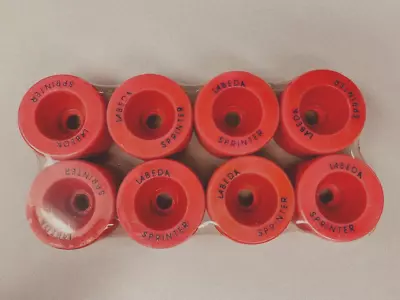 Vintage Labeda Sprinter Urethane Quad Speed Roller Skate Wheels PINK • $44.44