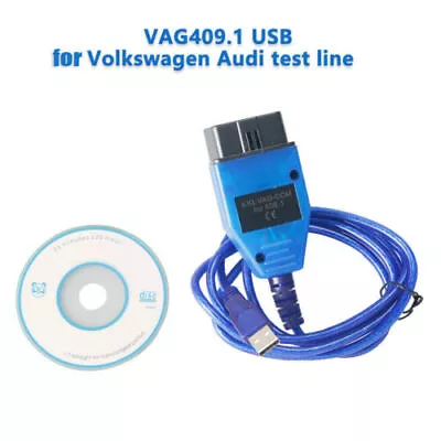 $13.08 • Buy AUB-Cable For VAG-COM VCDS Scanner Tool OBD2 II KKL FTDI 409.1 VW Audi Test Line