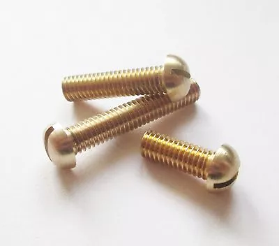 10BA Brass Round Head Machine Screws / Bolts (UK Manufacturer) • £6.59